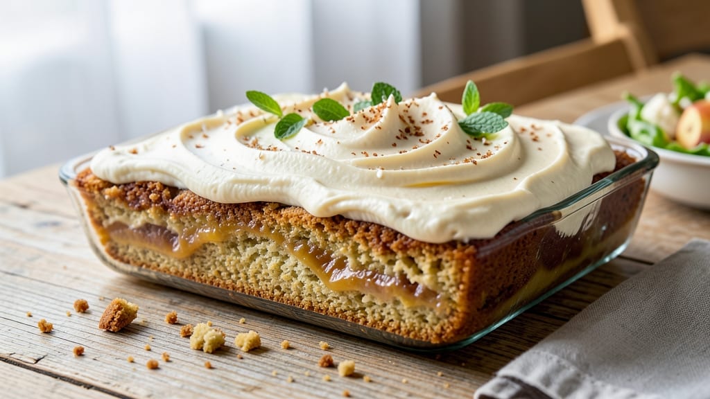 Applesauce Sour Cream Coffee Cake Recipe: Moist Vanilla Layers Hugged by Nutty Streusel