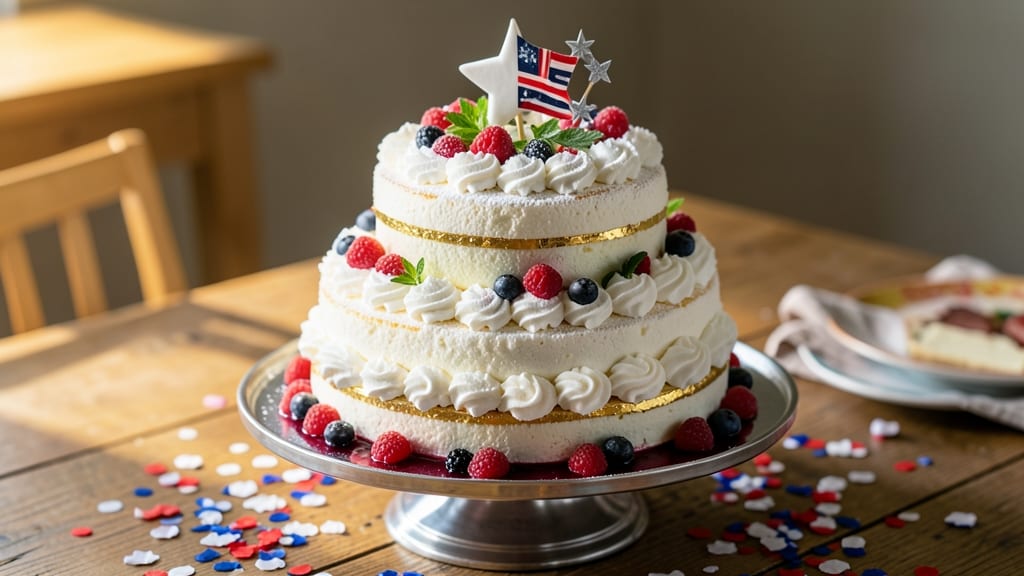 Angel Food Cake Recipe 4th of July: Patriotic Red, White, and Blue Swirl Magic