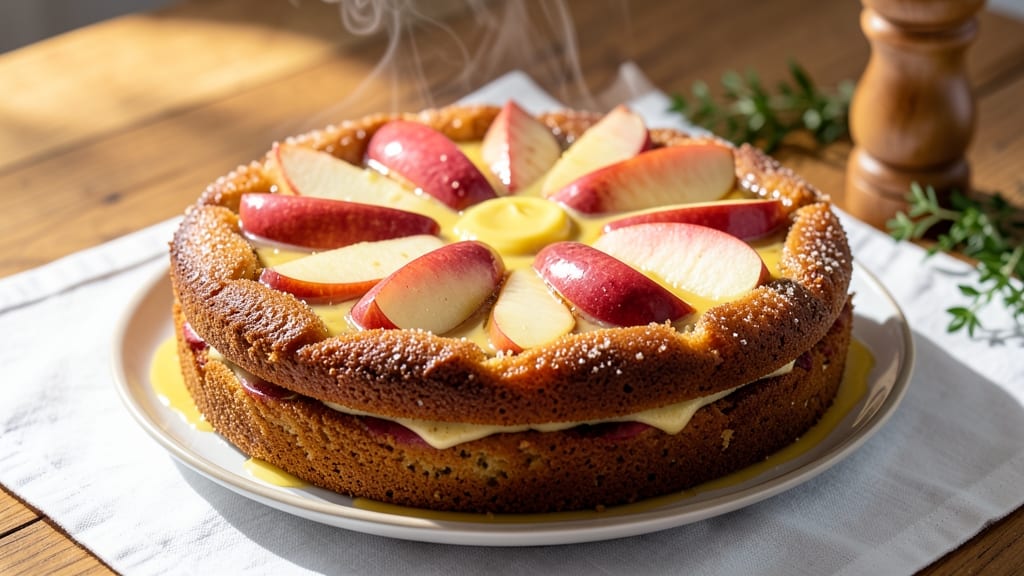 Apple Cinnamon Upside Down Cake Recipe: Caramelized Fruit with Buttery Streusel Crown