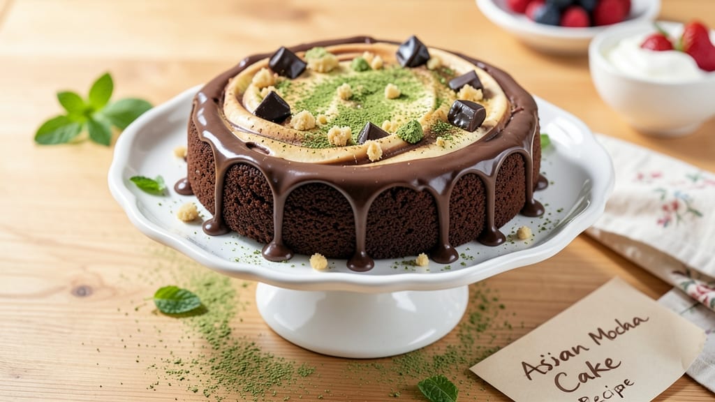 Asian Mocha Cake Recipe: Dark Chocolate Depth Meets Matcha Magic
