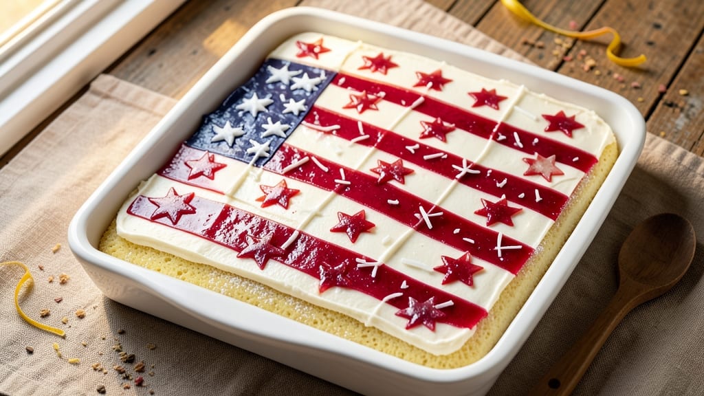 American Flag Sheet Cake Recipe: Patriotic Layers of Vanilla and Berry Bliss