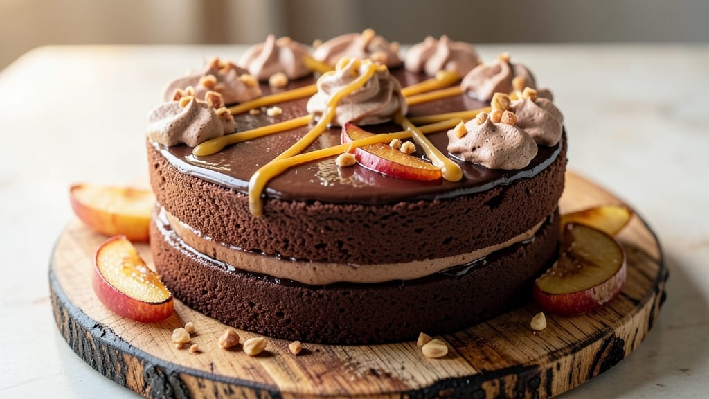 Apple Chocolate Mousse Cake Recipe: Layers of Silky Chocolate and Spiced Apple Bliss