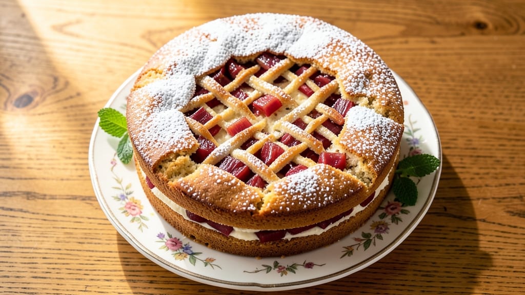 Amish Rhubarb Cake Recipe: Buttery Streusel Hugs Tart Fruit Bliss