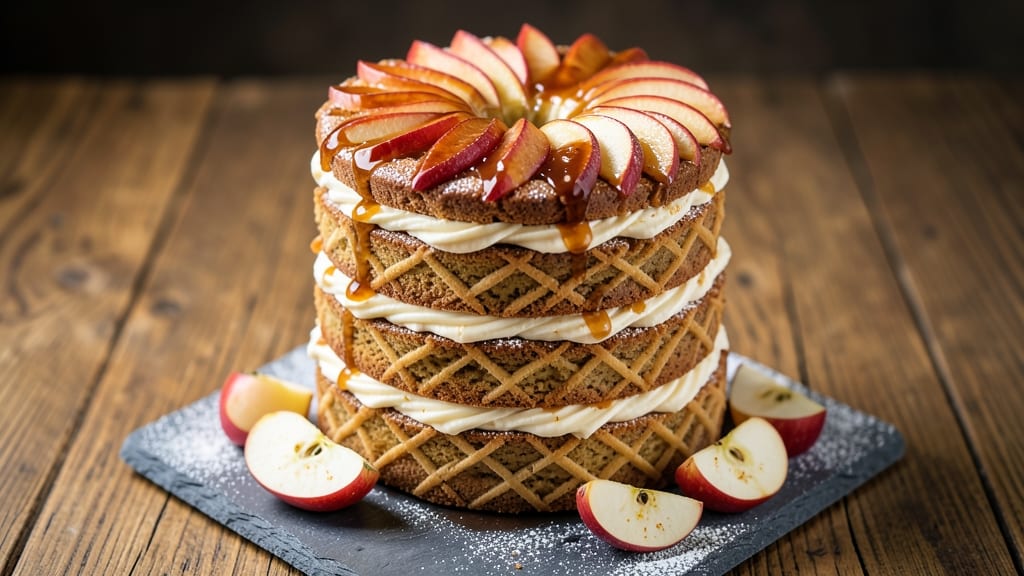 Apple Crown Cake Recipe: Spiced Apple Layers With Nutty Pecan Crown