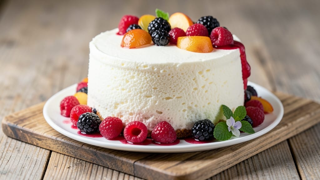 Angel Food Cake With Berries Recipe: Light-as-Air Cake With Bursting Fruit
