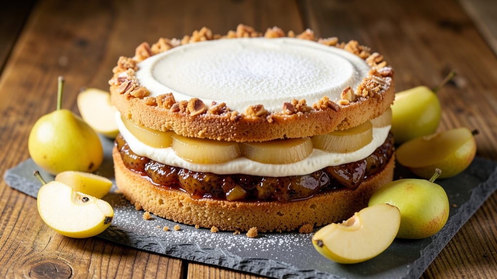 Anjou Pear Cake Recipe: Spiced Rum Infusion With Caramelized Fruit