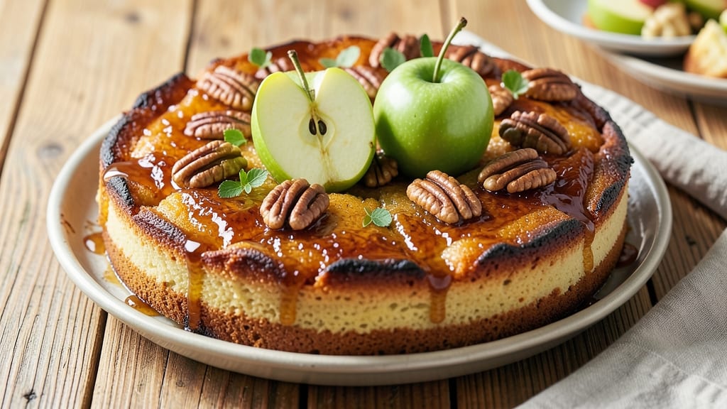 Apple Walnut Upside Down Cake Recipe: Caramelized Fruit and Nutty Crunch in One Pan