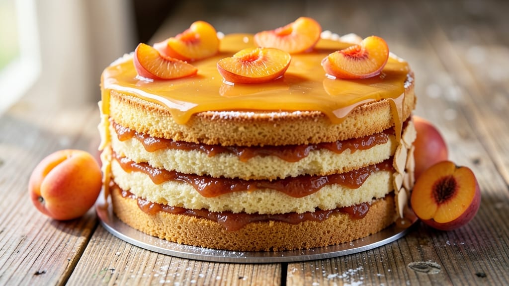 Apricot Layer Cake Recipe: Buttery Streusel Hugs Juicy Fruit Layers