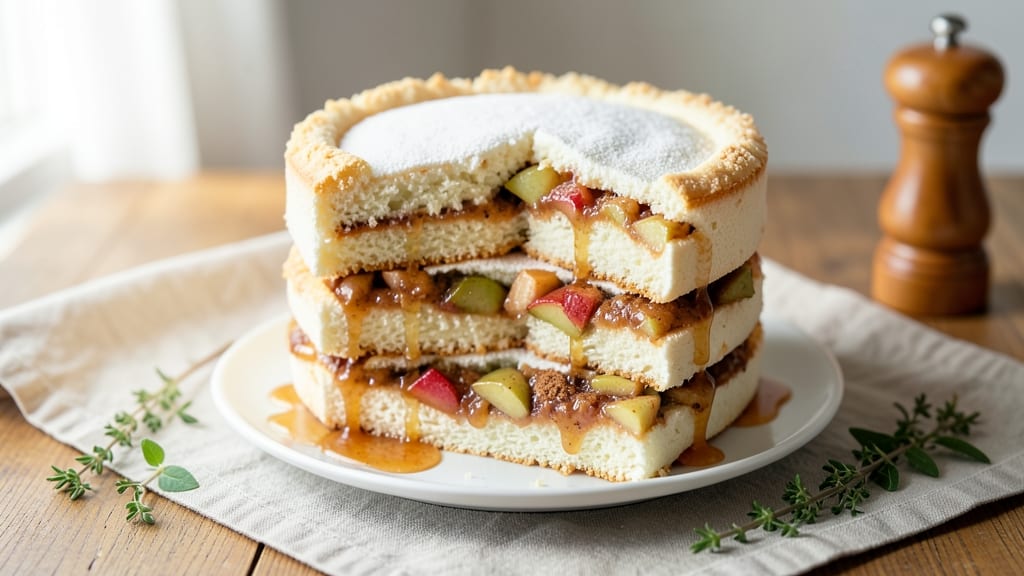 Angel Food Cake and Apple Pie Filling Recipe: Light Cloud Meets Spiced Fruit Bliss