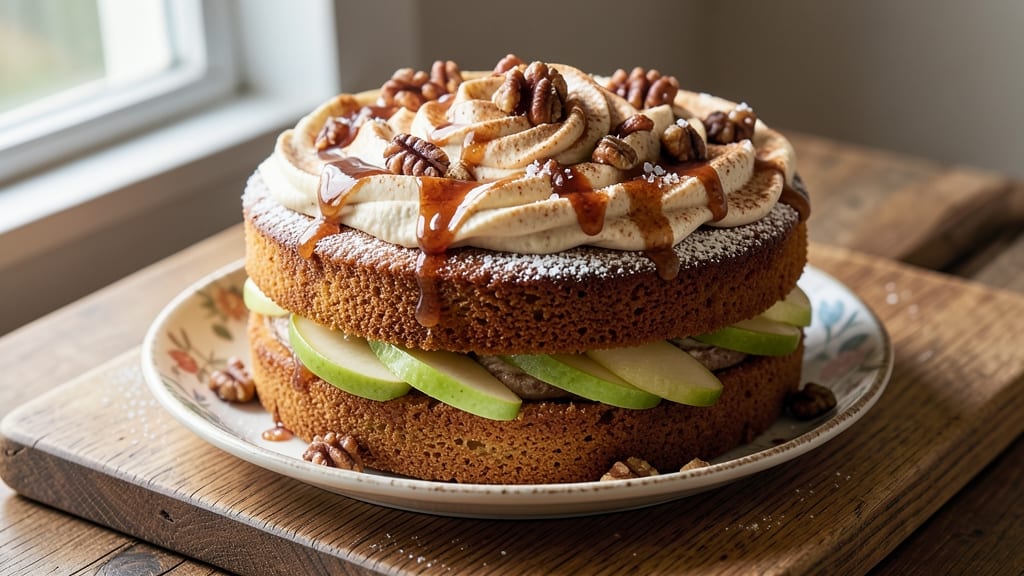 Apple Cinnamon Walnut Cake Recipe: Warm Spiced Layers with Nutty Crunch Top