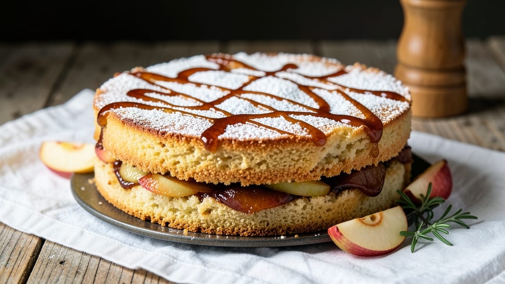 Apple Whiskey Cake Recipe: Boozy Caramelized Apples in Buttery Layers