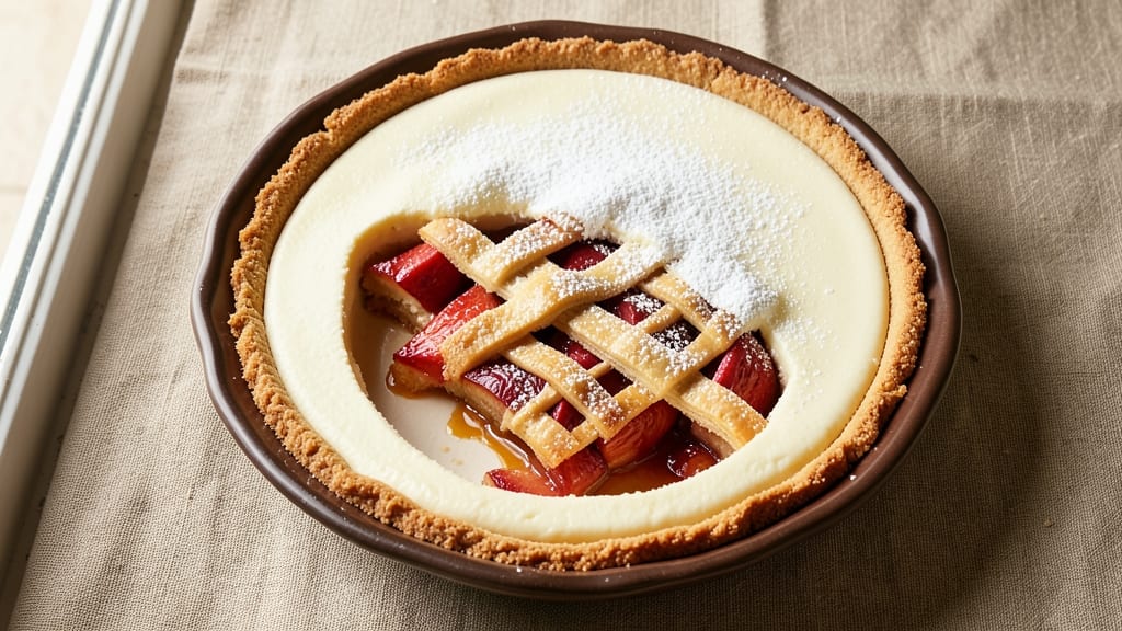 Apple Pie Inside Cheesecake Recipe: Crisp Streusel Hugs Gooey Vanilla Layers