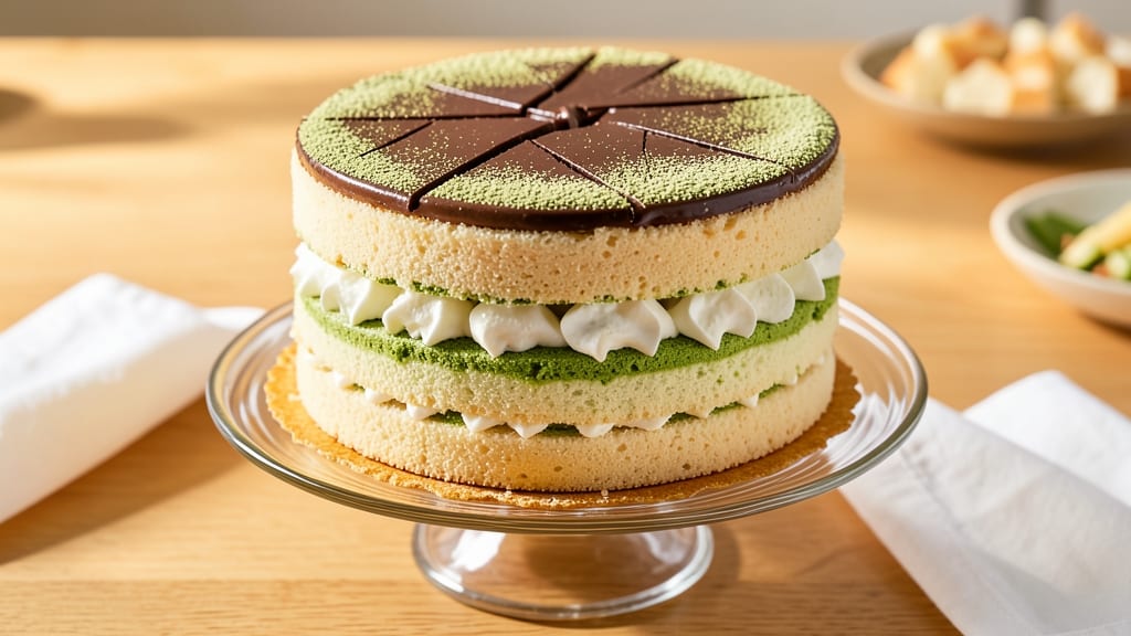 Asian Cream Cake Recipe: Silky Matcha Layers With Buttery Crust