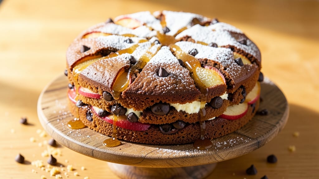 Apple Chocolate Chip Cake Recipe: Moist Layers With Caramelized Apple Streusel