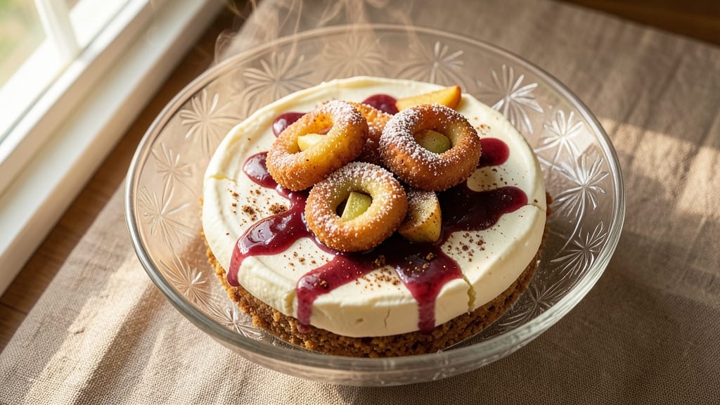Apple Fritter Cheesecake Recipe: Warm Spiced Apple Bites With Crispy Crown