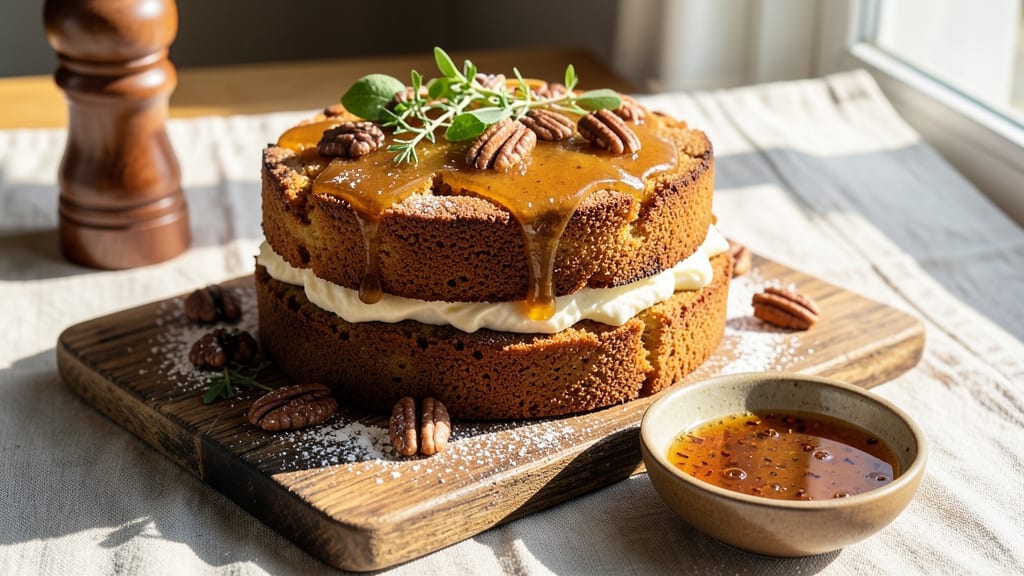 Ancient Honey Cake Recipe: Spiced Rum-Infused Layers with Caramelized Honey Glaze