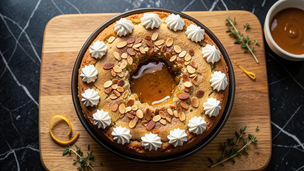 Amaretto Cake Recipe With Cake Mix: Boozy Vanilla Layers Hugged by Toasted Almond Crunch
