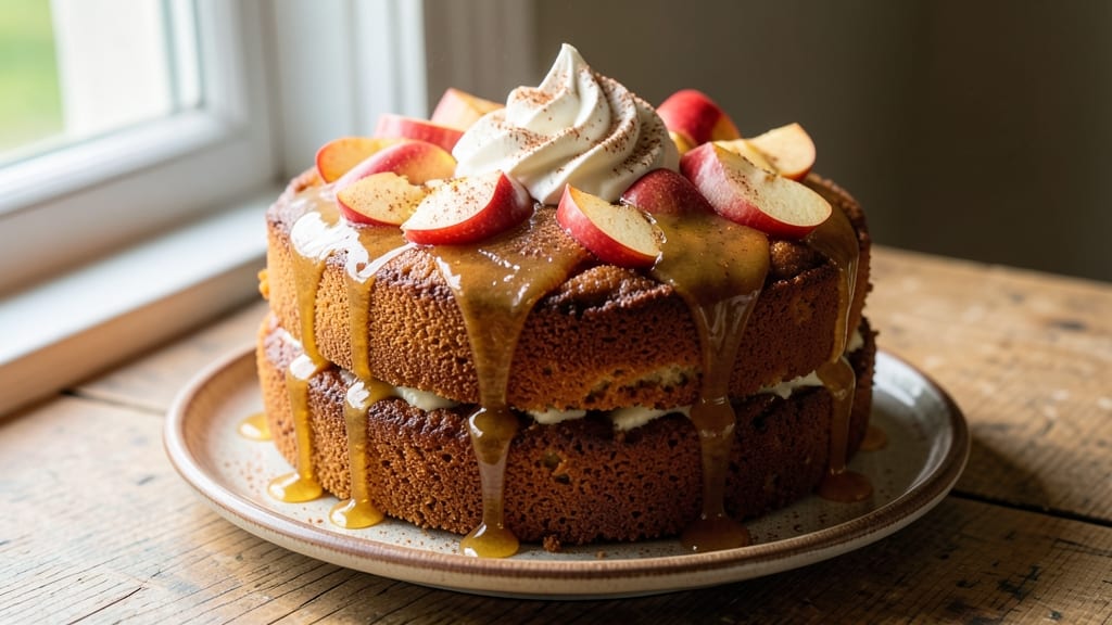 Apple Cake Recipe Uk: Spiced Streusel Crown Over Moist Vanilla Layers