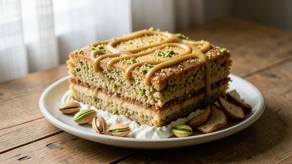 Almond Flour Pistachio Cake Recipe: Nutty Moistness With Crunchy Top Layers