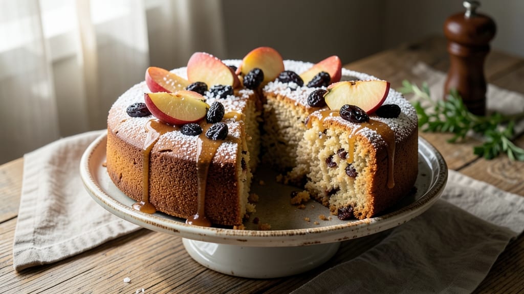 Apple and Raisin Cake Recipe UK: Spiced Moistness with Buttery Crumb Top