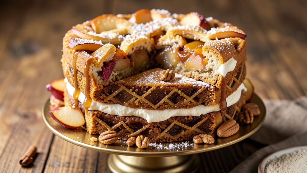 Apple Pie Layer Cake Recipe: Vanilla-Apple Swirls With Cinnamon Streusel Crown