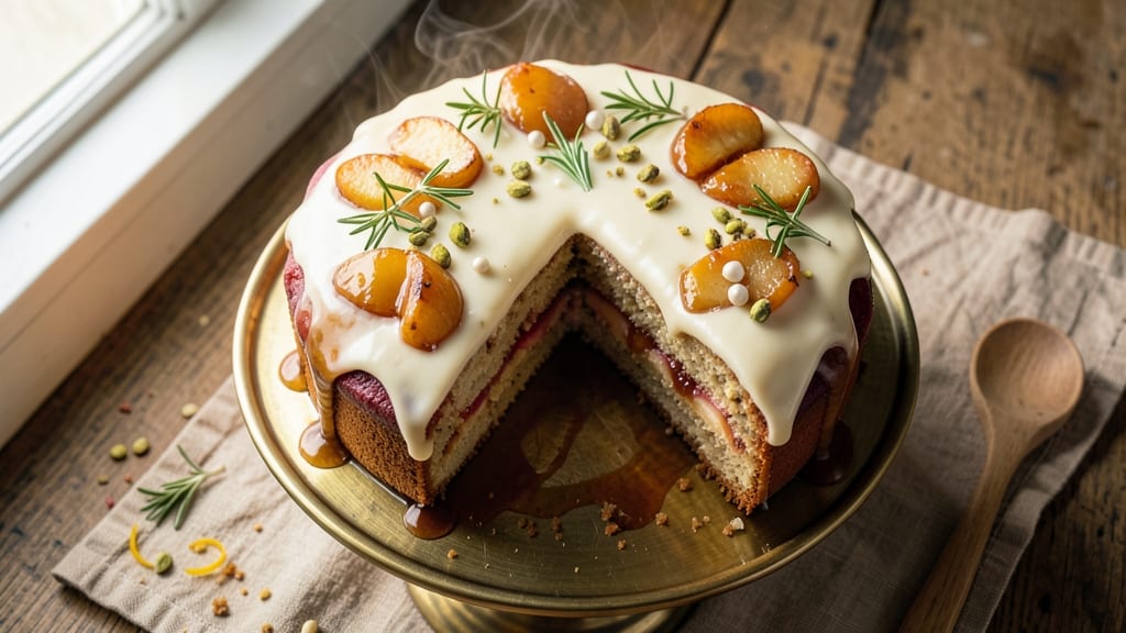 Apple Christmas Cake Recipe: Spiced Fruit Streusel Over Moist Vanilla Layers