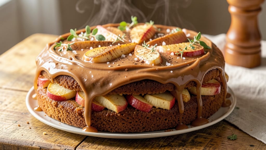 Apple Cake With Caramel Frosting Recipe: Warm Spiced Layers and Buttery Caramel Rivers
