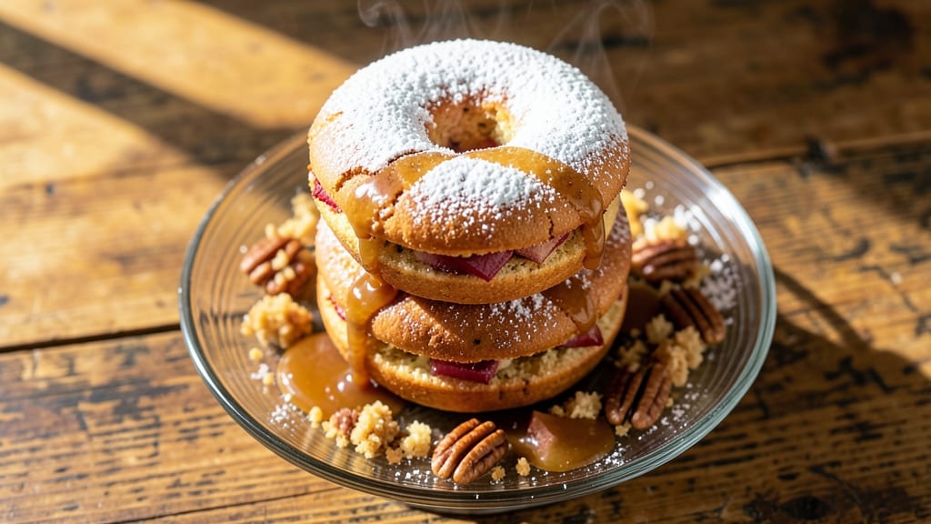 Apple Spice Cake Donuts Recipe: Warm Cinnamon Streusel Hugs Moist Apple Layers