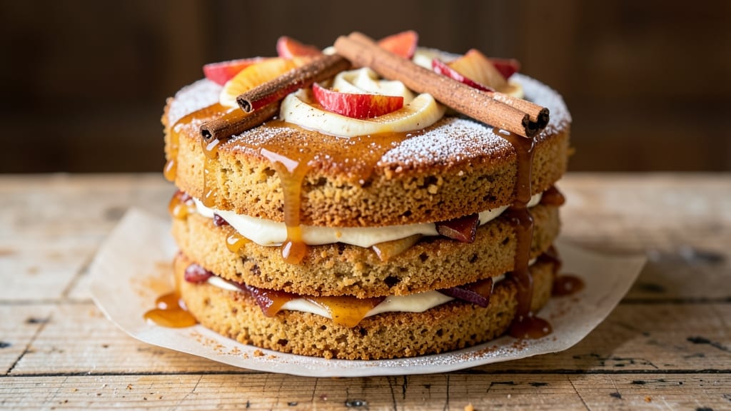 Apple Cider Layer Cake Recipe: Spiced Streusel Crown Over Tart Apple Bliss