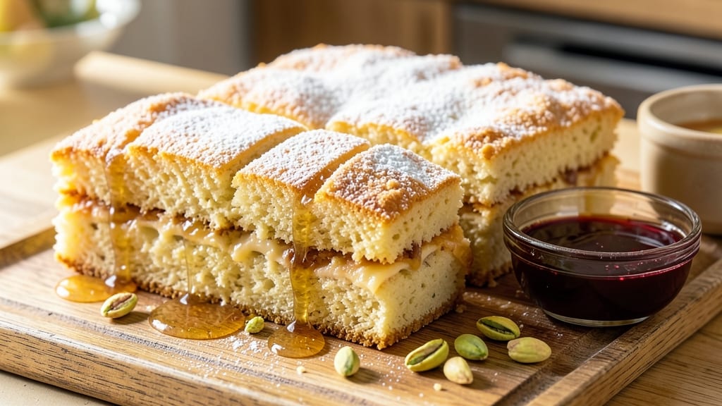 Arabic Semolina Cake Recipe: Nutty, Spiced Crust With Honey-Sweetened Layers