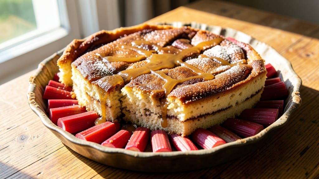 America's Test Kitchen Rhubarb Upside Down Cake Recipe: Caramelized Rhubarb Hearts and Buttery Streusel Bliss