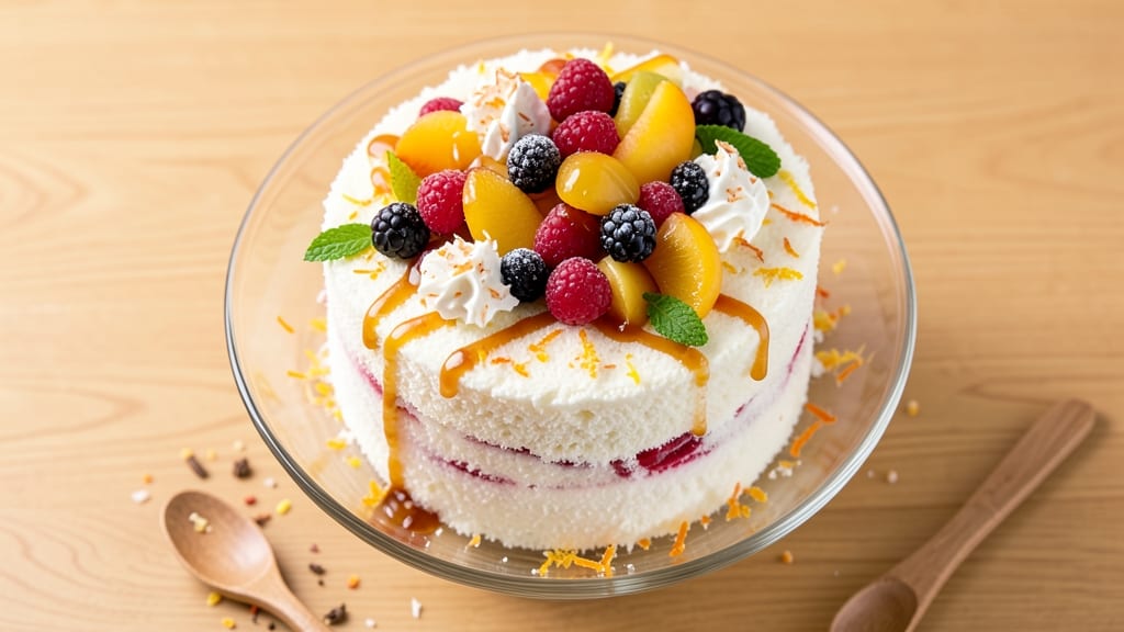 Angel Food Punch Bowl Cake Recipe: Light-as-Air Vanilla Cloud With Crunchy Top