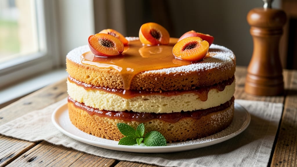 Apricot Brandy Cake Recipe: Boozy Fruit-Infused Layers With Caramelized Top
