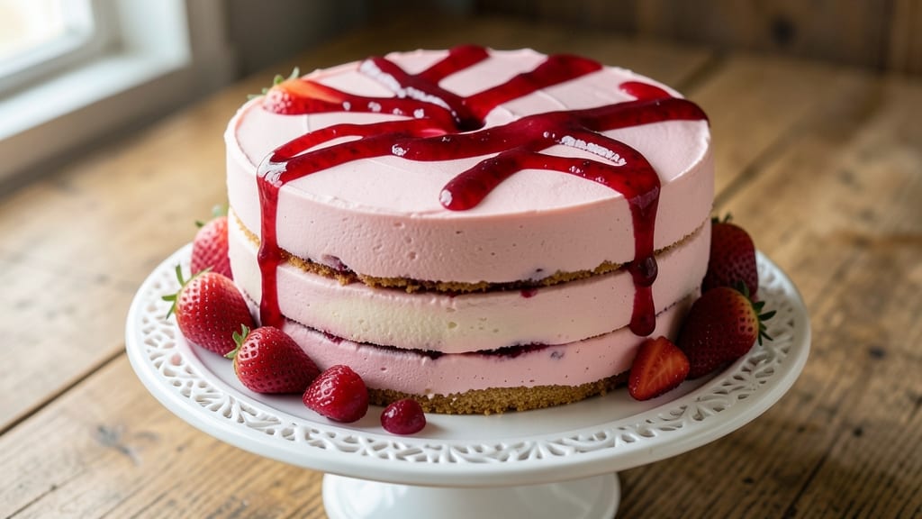 Ashley Mac's Strawberry Cake Recipe: Buttery Streusel Hugs Bursting Fruit Layers