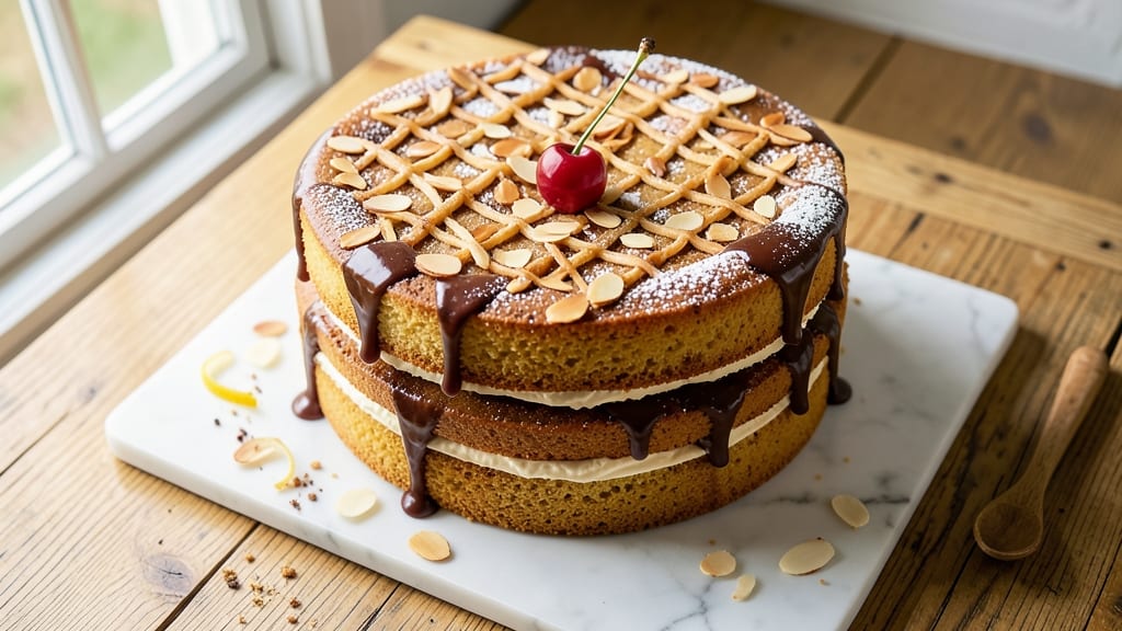 Amaretto Cream Cake Recipe: Nutty Liqueur Layers with Silky Frosting