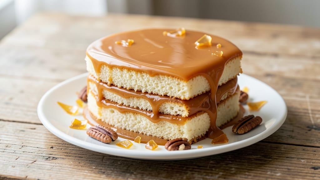 Angelica's Caramel Cake Recipe: Buttery Layers With Molten Caramel Rivers