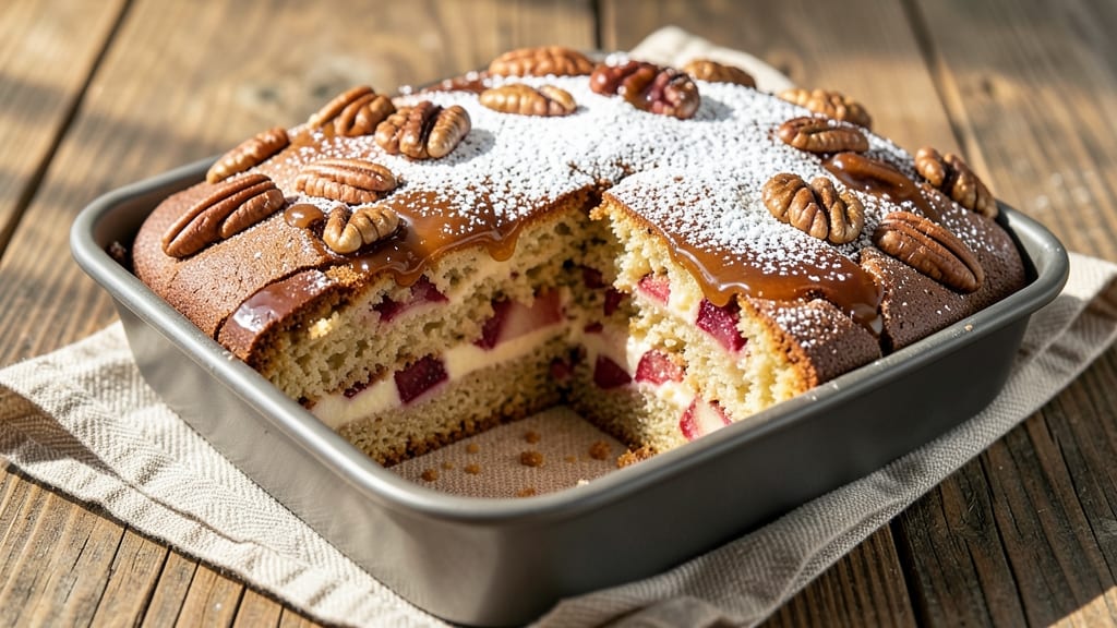 Apple Cake Recipe in 13x9 Pan: Buttery Streusel Hugs Spiced Apple Layers